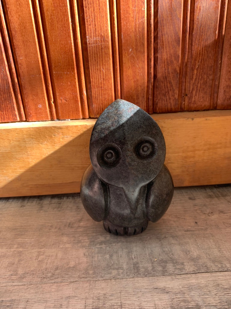 Tenge Owl Soapstone Carving