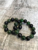 Black and Green Jade Beaded Bracelet