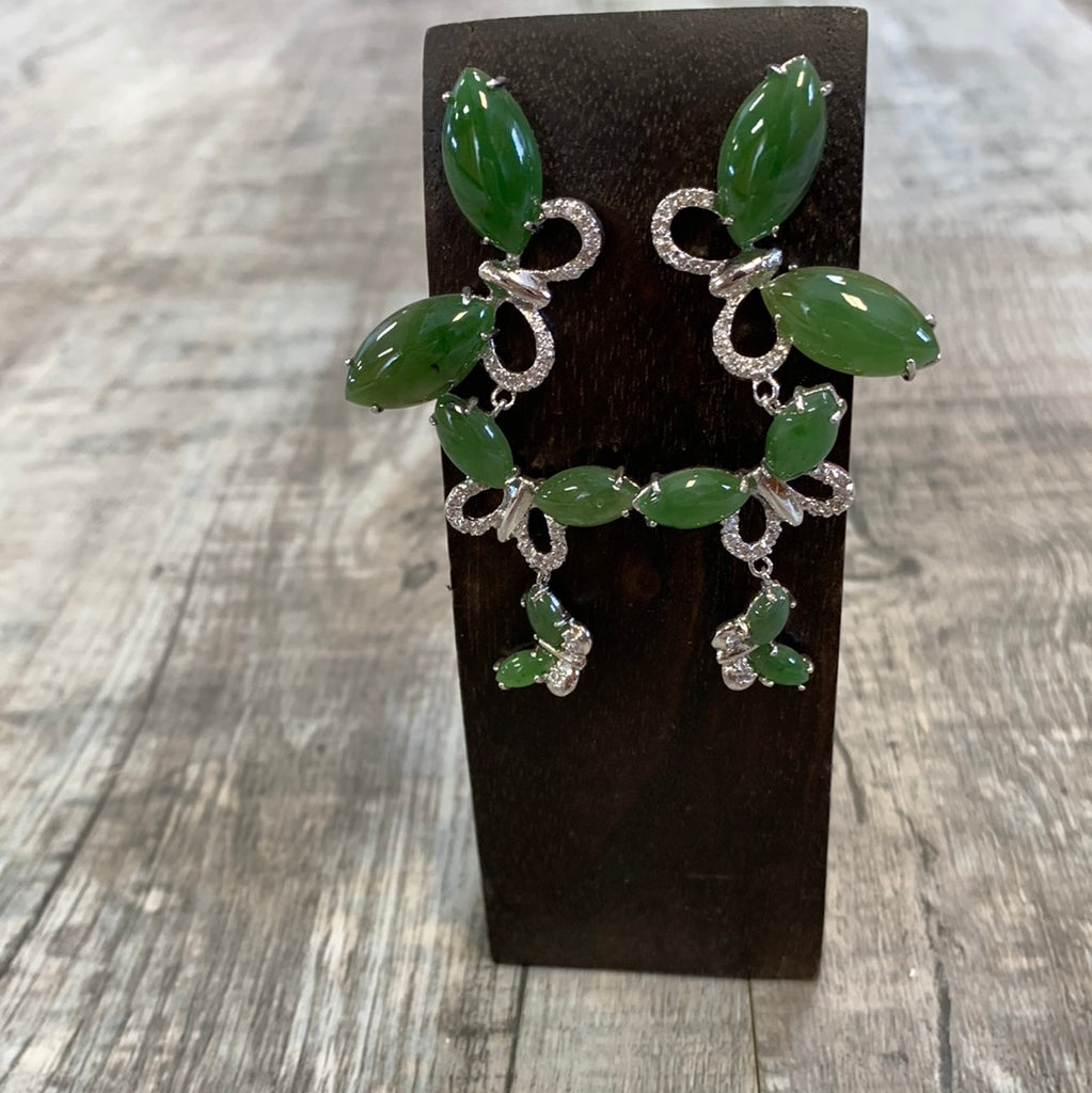 Jade Butterfly Dangle Earrings
