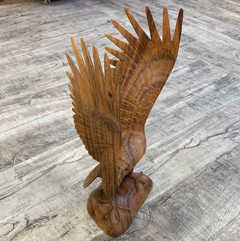 Hand carved wood eagle | Jade City Jade Store | Cassiar Mountain BC