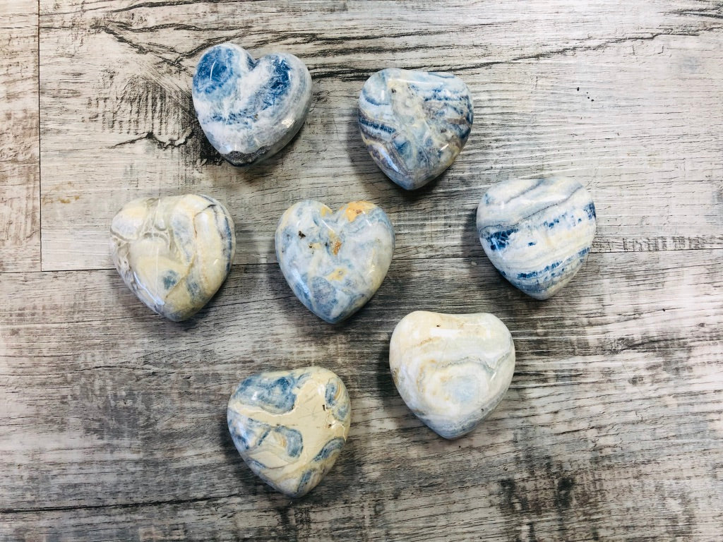 Blue Stone Hearts - sold individually