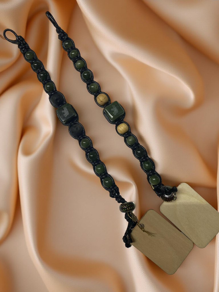 Jade Bear Beaded Bracelet