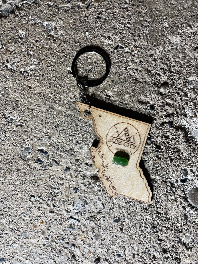 Jade City Wood Key Chains