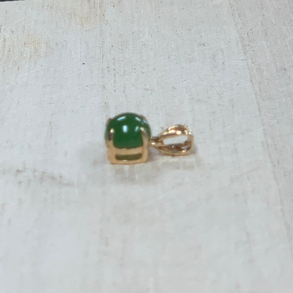 Jade Pendants and Ring, 14K yellow gold
