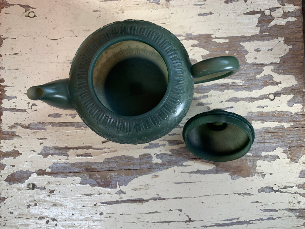 Hand carved jade teapot