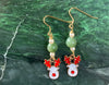 Christmas Jade Dangle Earrings