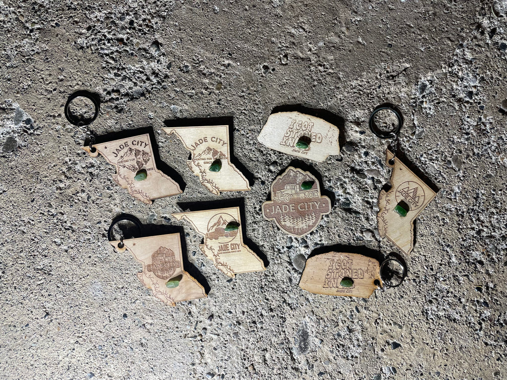 Jade City Wood Key Chains