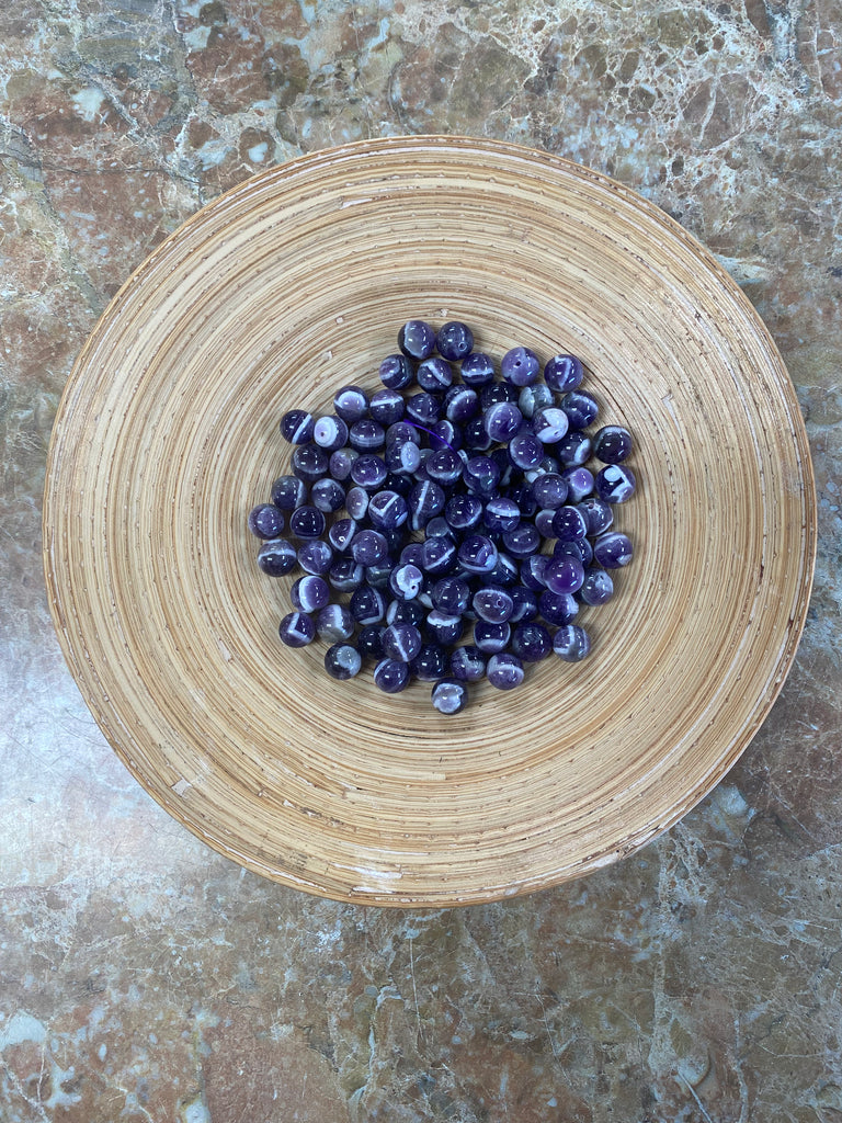 Chevron Amethyst Beads 10 mm