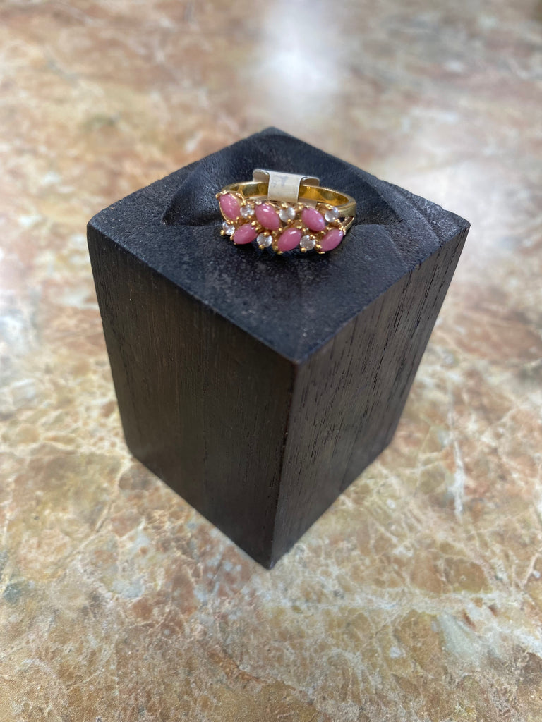 Rose Stone Gold Ring