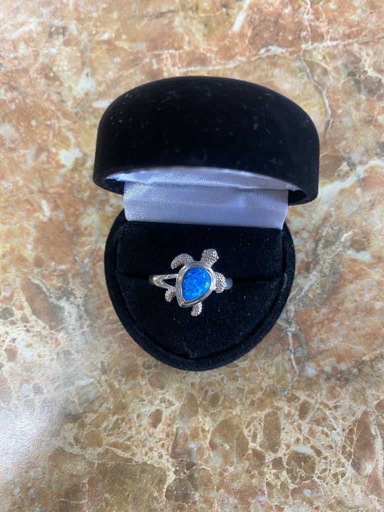 Blue Turtle Ring