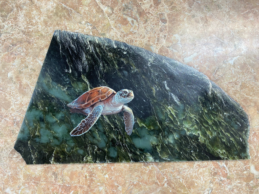 Turtle Painting on a Jade