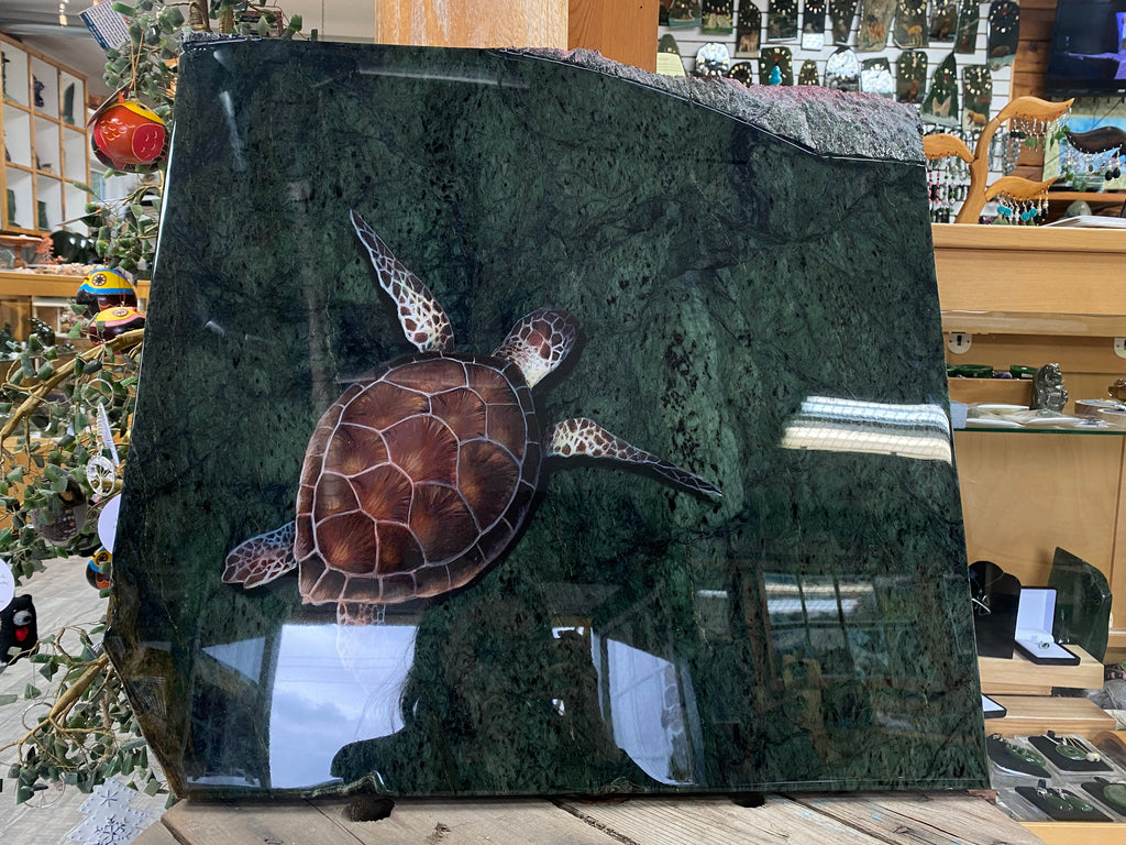 Turtle Painting on a Jade