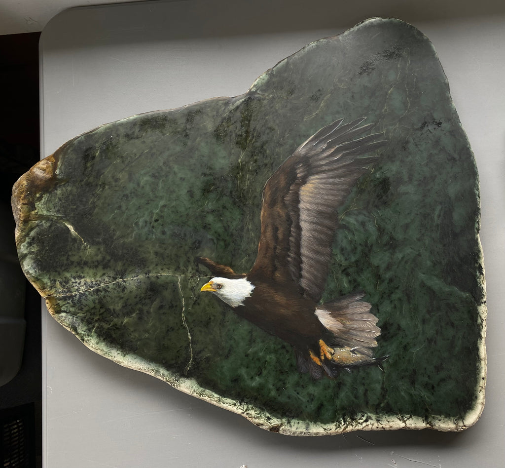 Eagle Painting on a Jade