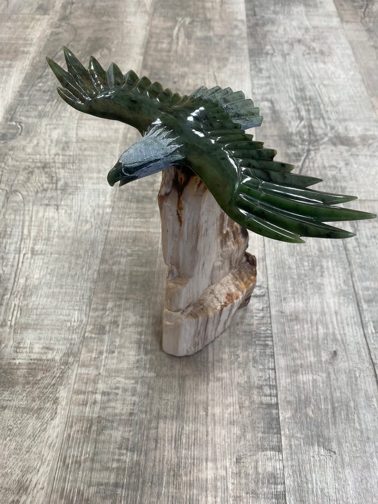 Eagle on Petrified Wood Base