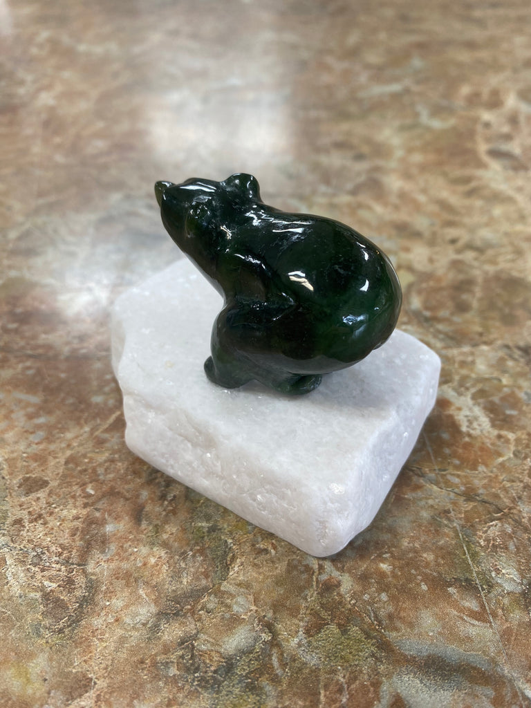 Running Jade Bear on Agate Base