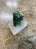 Standing Jade Bear With a Fish on Agate Base