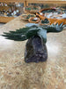 Jade Eagle on Amethyst Base