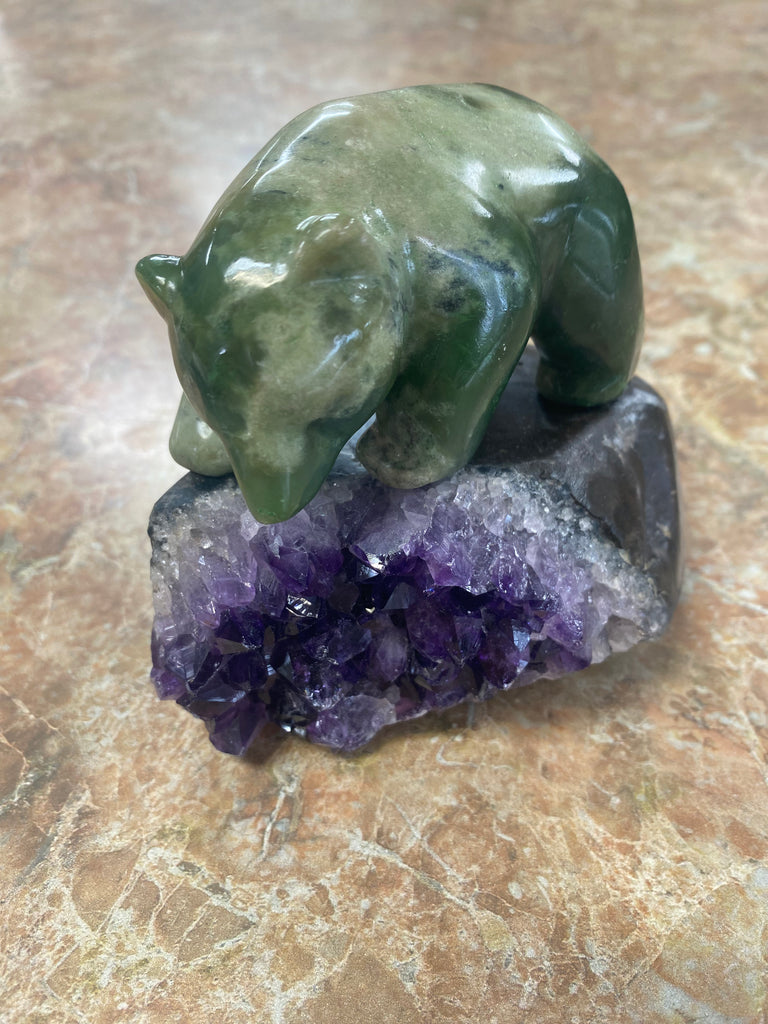 Jade Bear on Amethyst