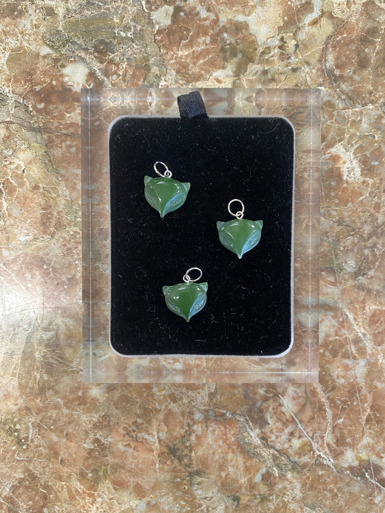 Jade Bear Silver Earrings & Charms