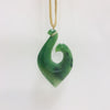 Maori Design - Traditional Maori Hei Matau (fish hook) pendant, hand carved in Jade City