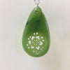 Jade snowflake pendants on sterling silver chain, made in Jade City