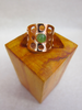 Rose Gold and Jade Hole Punched Ring
