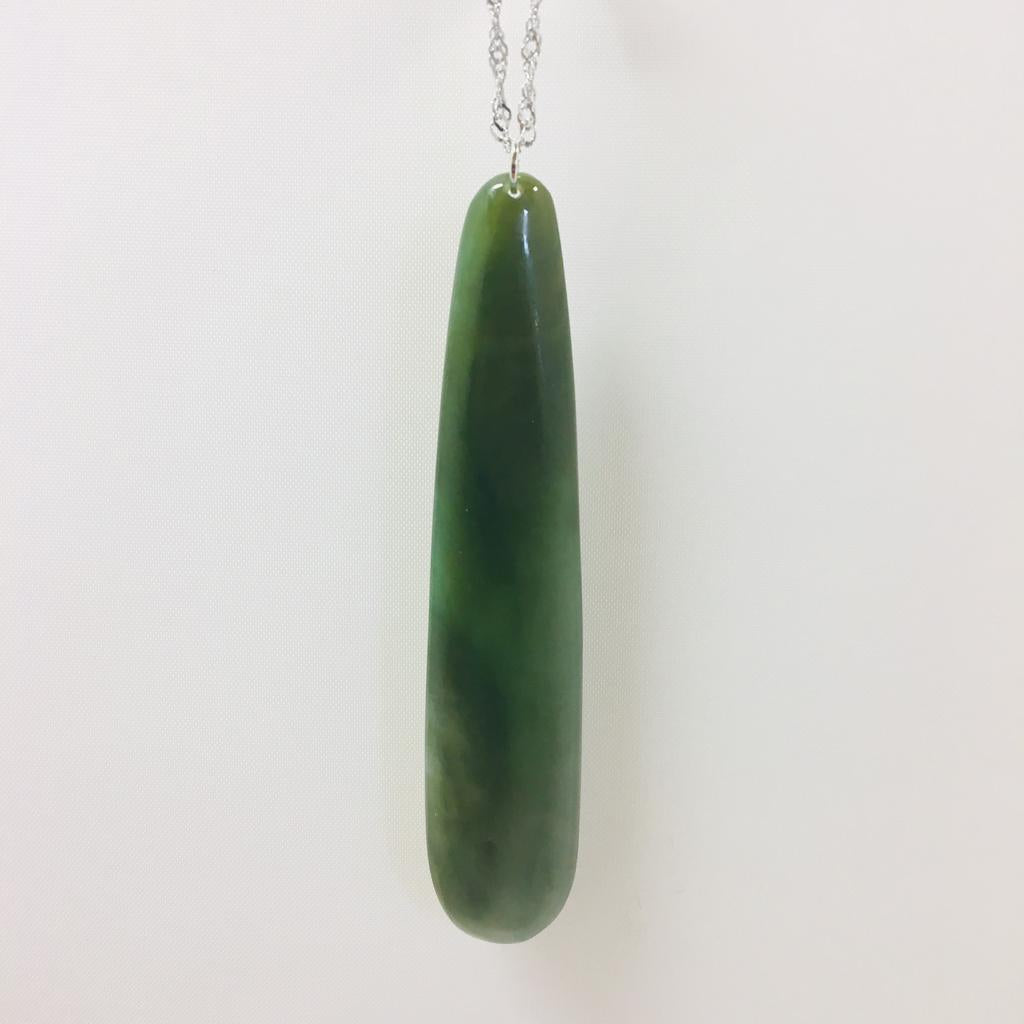 Jade cabochon style pendant, made in Jade City