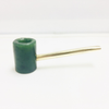 Jade and brass pipe, made in Jade City