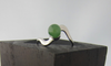 Jade Ball and Squiggle Ring Silver
