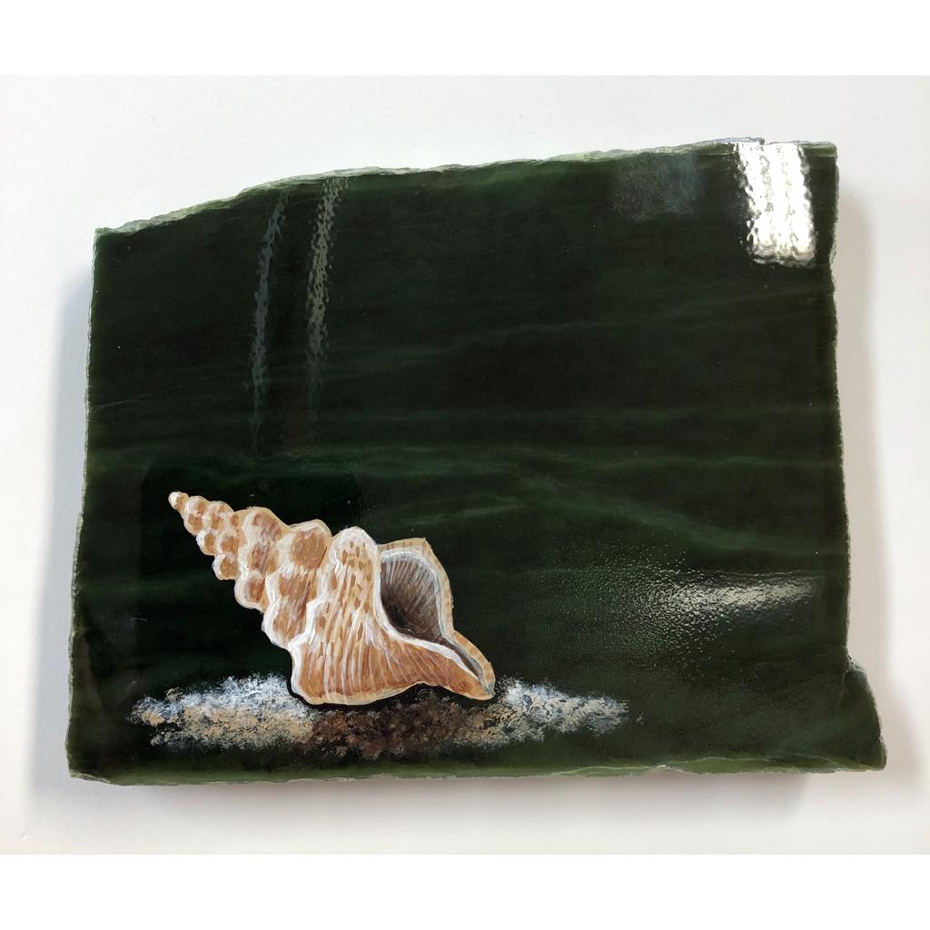 Seashell painting, hand painted in Jade City