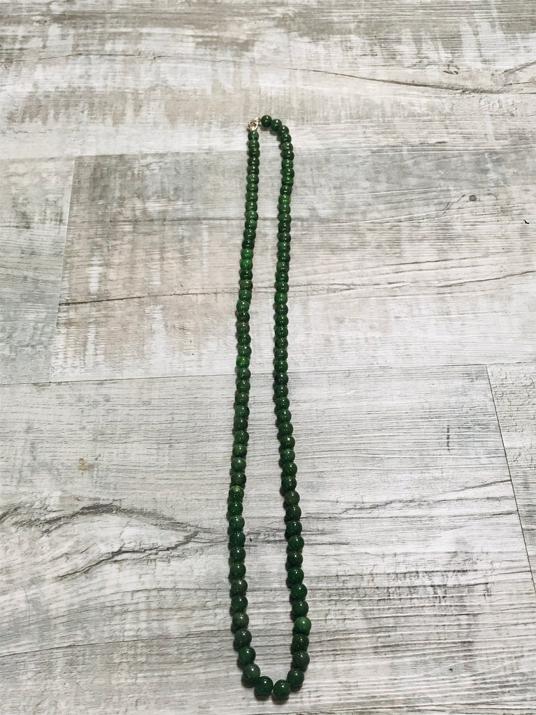 30" Jade Beaded Necklace
