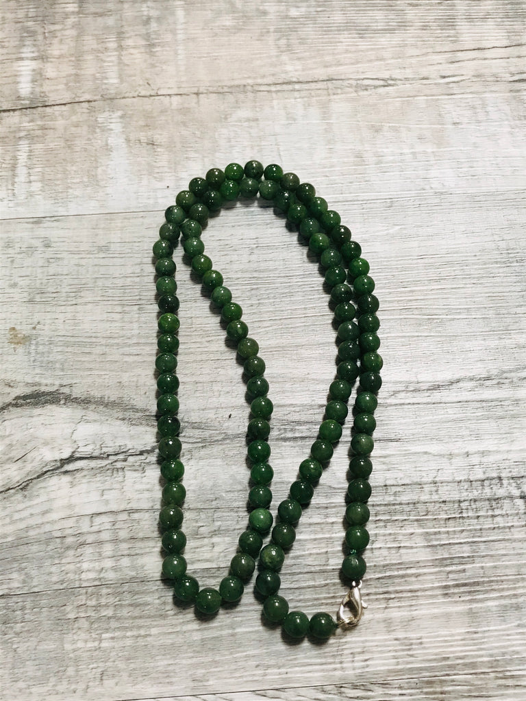 30" Jade Beaded Necklace