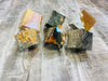 Assorted stone cubes