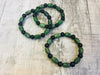 Green and Black Jade Beaded Bracelet