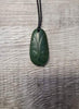 Short Wide Jade Teardrop with Shallow Carving- made in Jade City