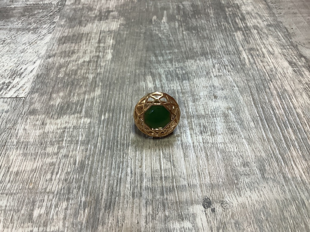 Geometric Jade Ring