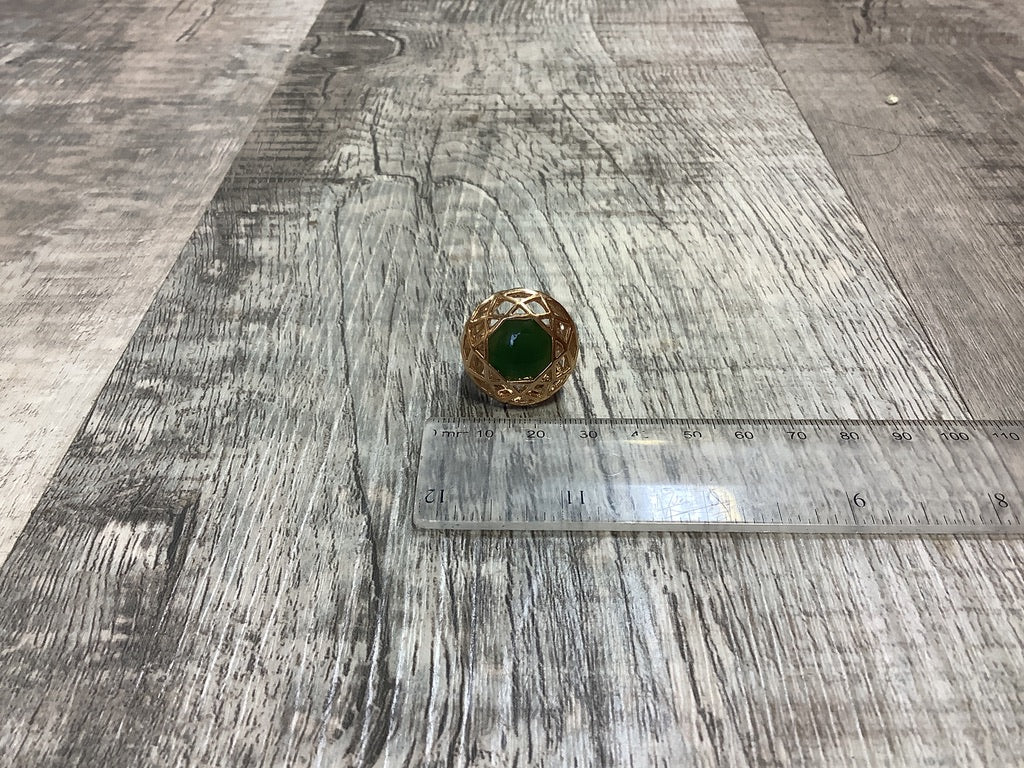 Geometric Jade Ring
