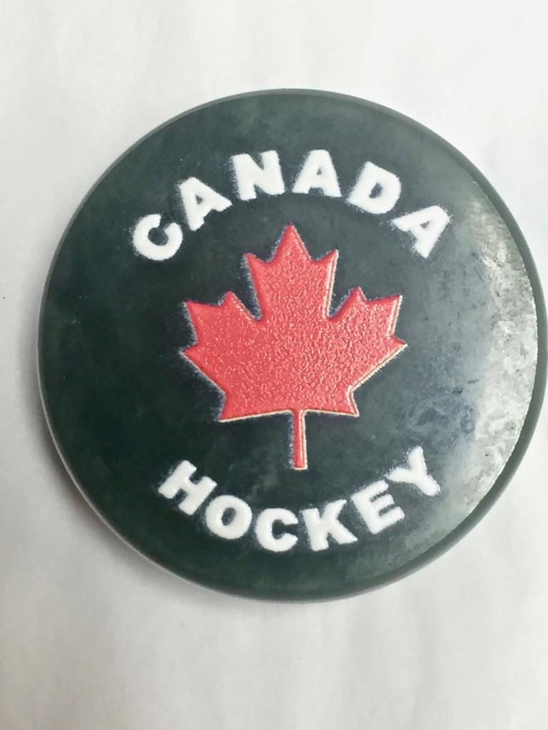 Canadian Maple Leaf Hockey puck