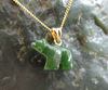 Jade bear pendant