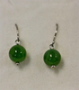 Jade bead earrings