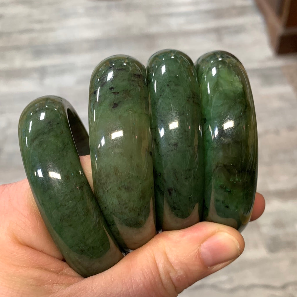 Jade Bangle Stack Jade bangle | Jade City Jade Store | Cassiar Mountain BC