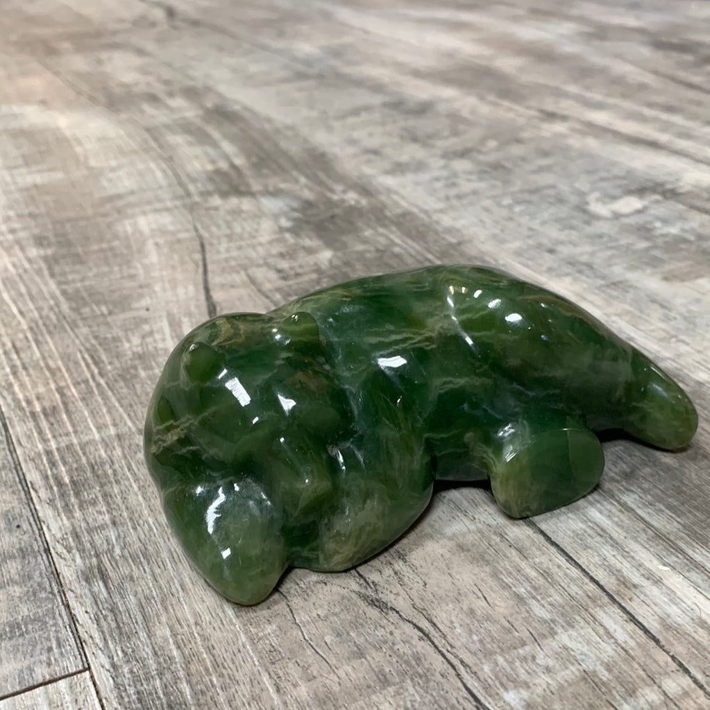 Sleeping jade bear