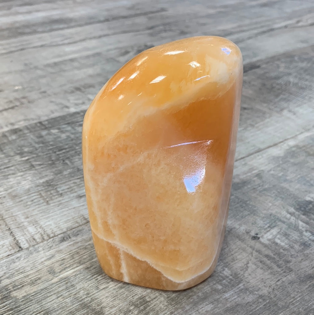 Orange calcite free form