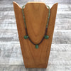 Jade Teardrop and beaded necklace with Garnets