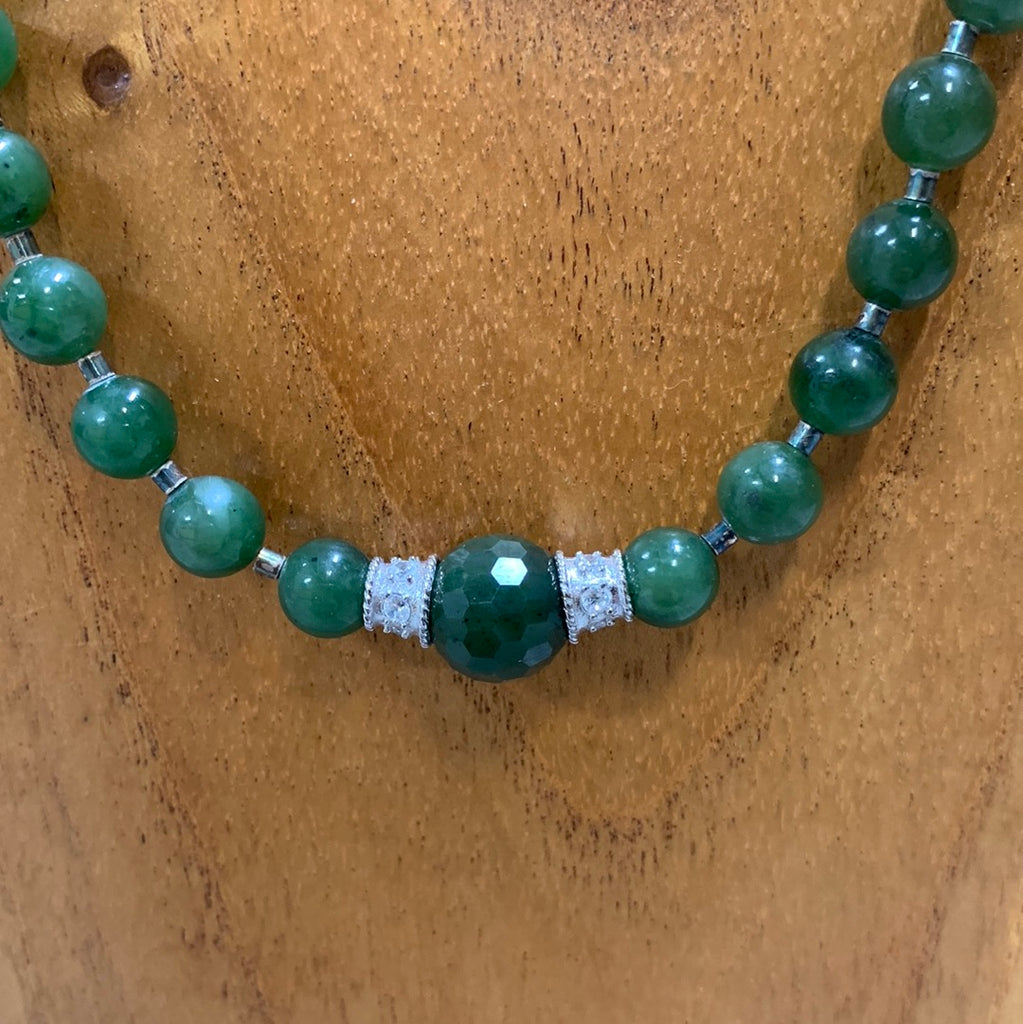 Jade beaded necklace