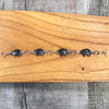 Black Jade Bear Bracelet with stainless steel links