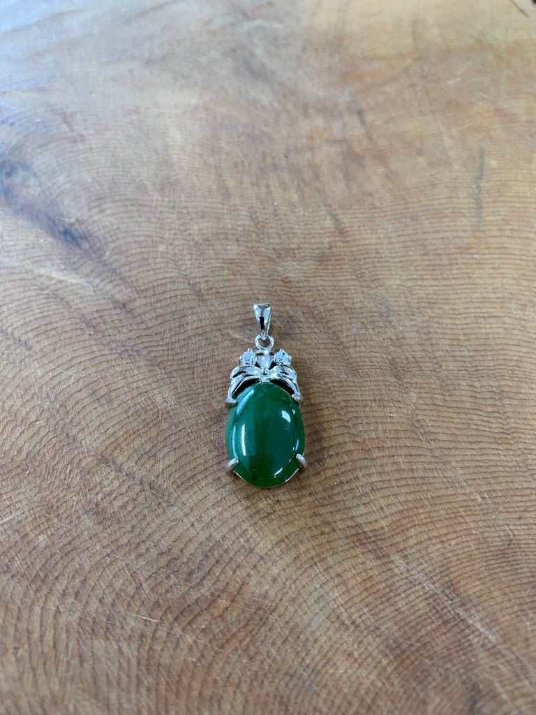 Jade Oval Pendant with Flare