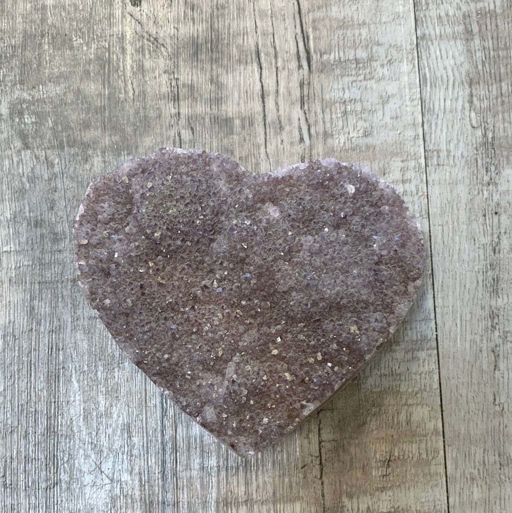 Amethyst and Citrine heart