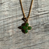 Jade and gold flower necklace