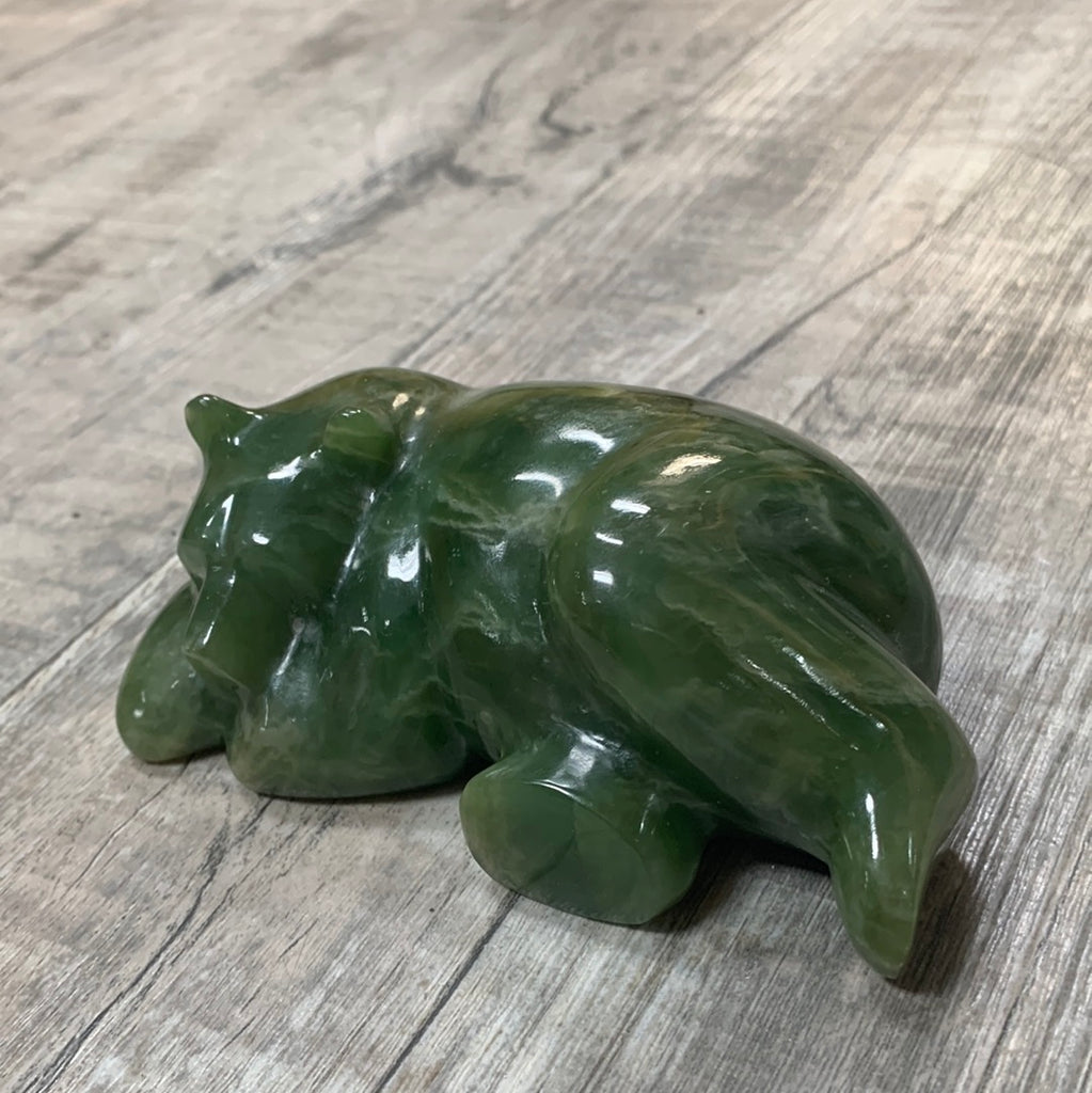 Sleeping jade bear